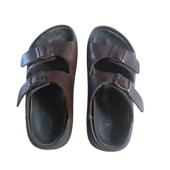 Vintage Rare 70's Euro Birkis Birkenstock Women’s Arizona Sandal Leather 5 - Picture 5 of 10